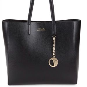 Genuine Versace leather tote bag